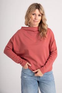 BLUZA OVER - herbaciany róż