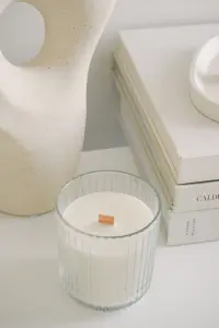 ŚWIECA SOJOWA - chwila dla siebie - w ryflowanym szkle 270 ml