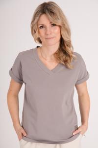 T-SHIRT LEA z bawełny organicznej - taupe