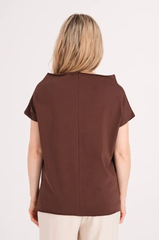BLUZKA z bawełny organicznej NEXT - czekolada