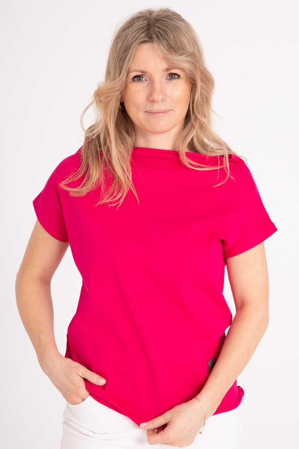 BLUZKA z bawełny organicznej NEXT - magenta