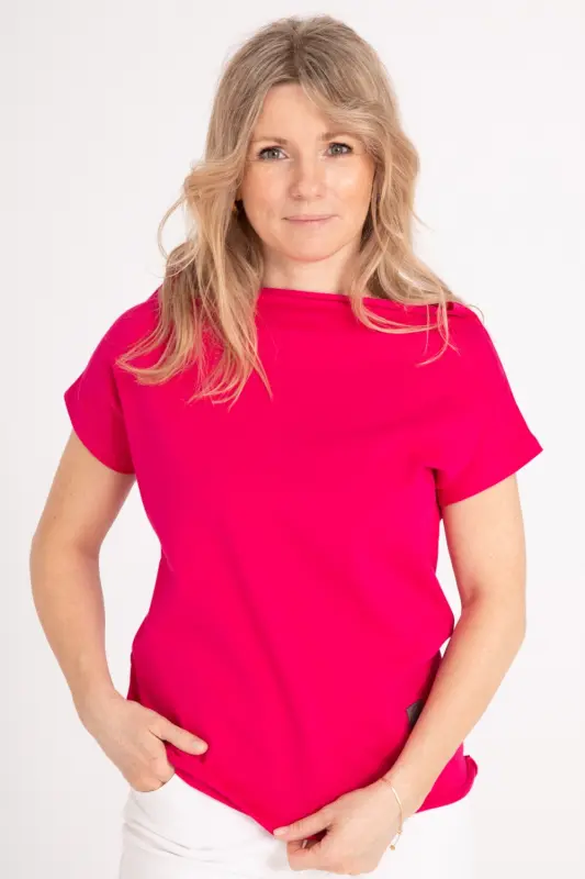 BLUZKA z bawełny organicznej NEXT - magenta