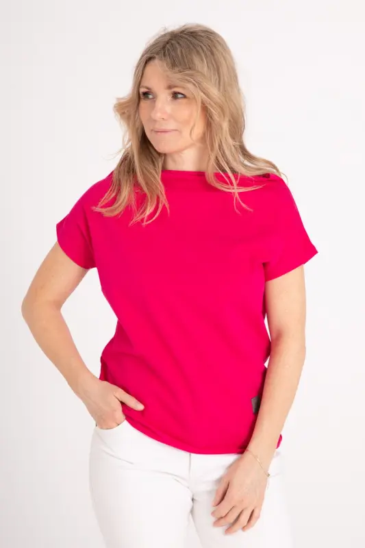 BLUZKA z bawełny organicznej NEXT - magenta