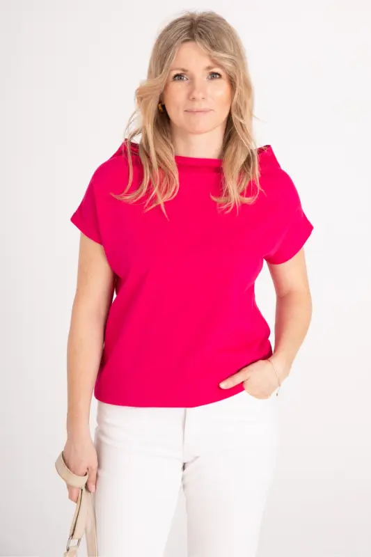 BLUZKA z bawełny organicznej NEXT - magenta