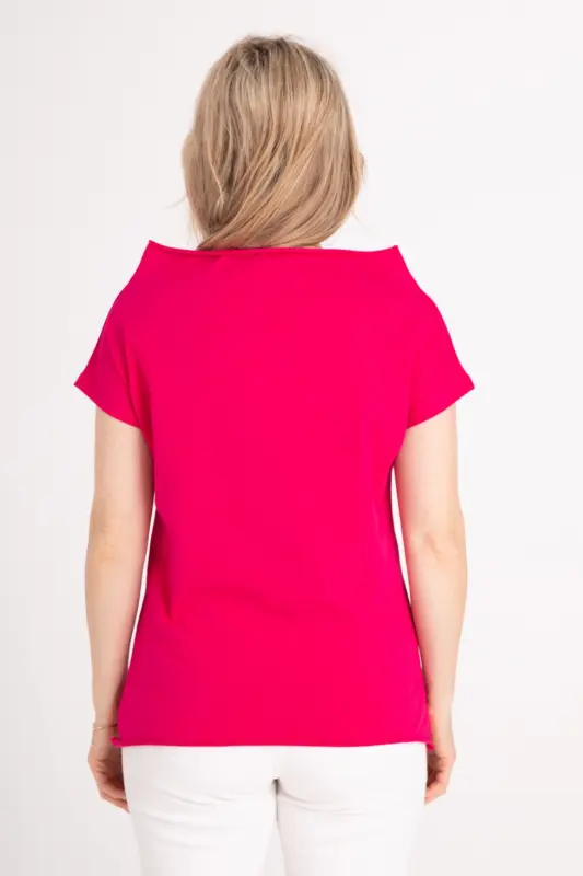 BLUZKA z bawełny organicznej NEXT - magenta