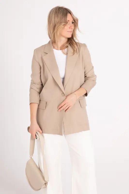 Klasyczna MARYNARKA Damska SILVIA - beż