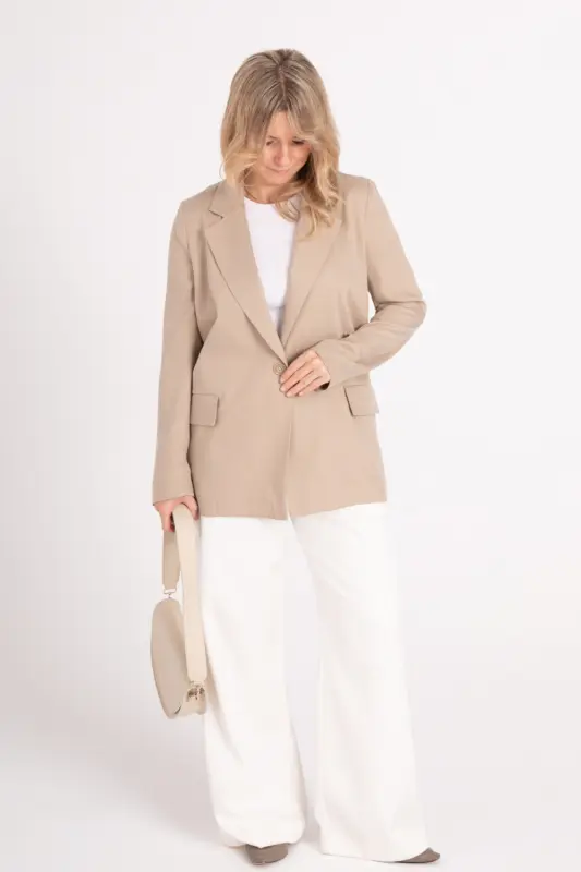 Klasyczna MARYNARKA Damska SILVIA - beż