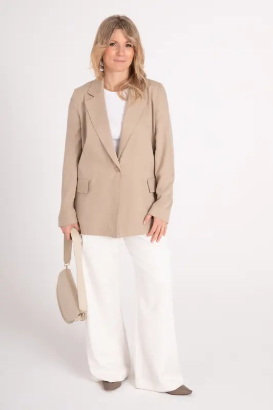 Klasyczna MARYNARKA Damska SILVIA - beż