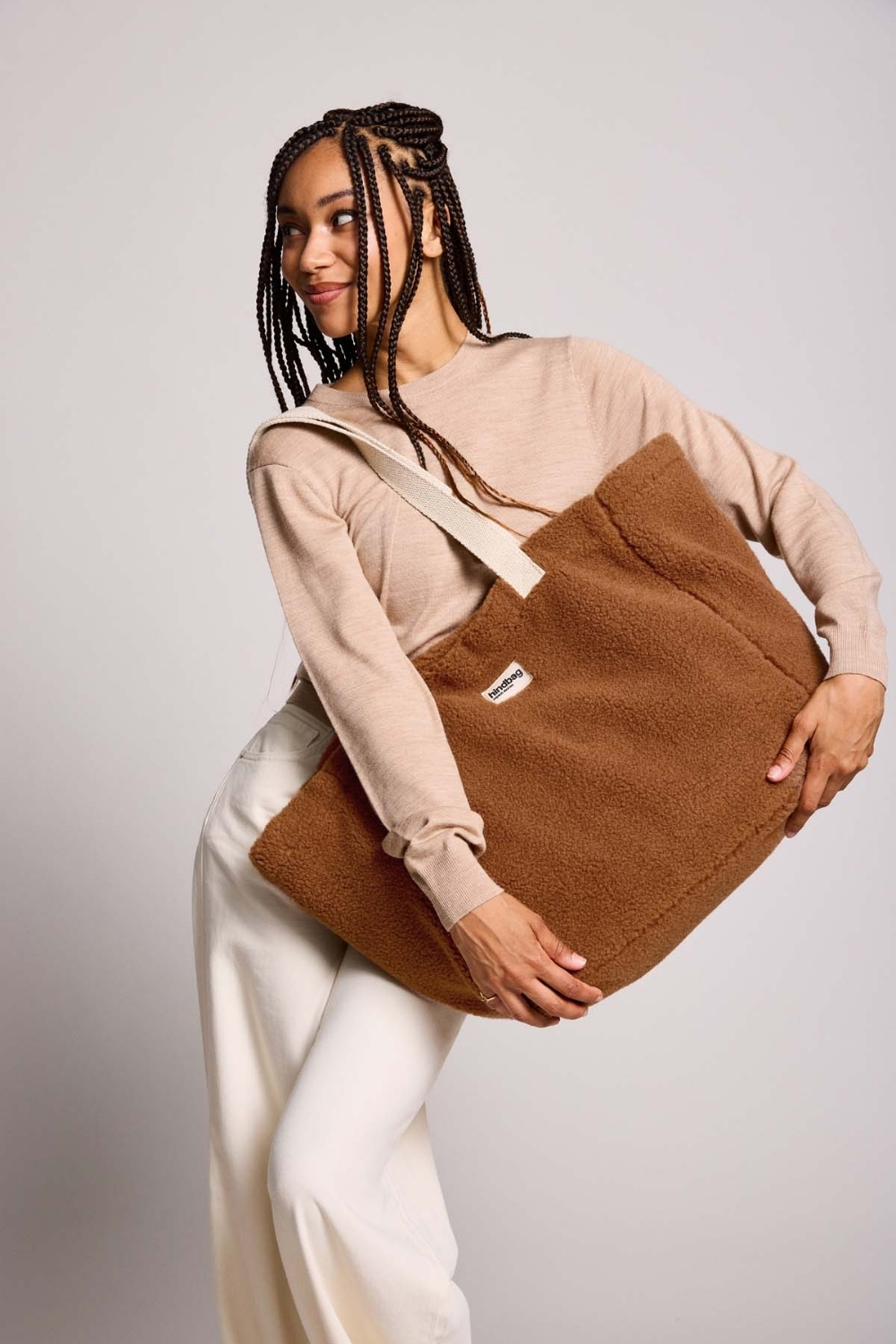 Torba shopper Hindbag CLOUDE Teddy - camel