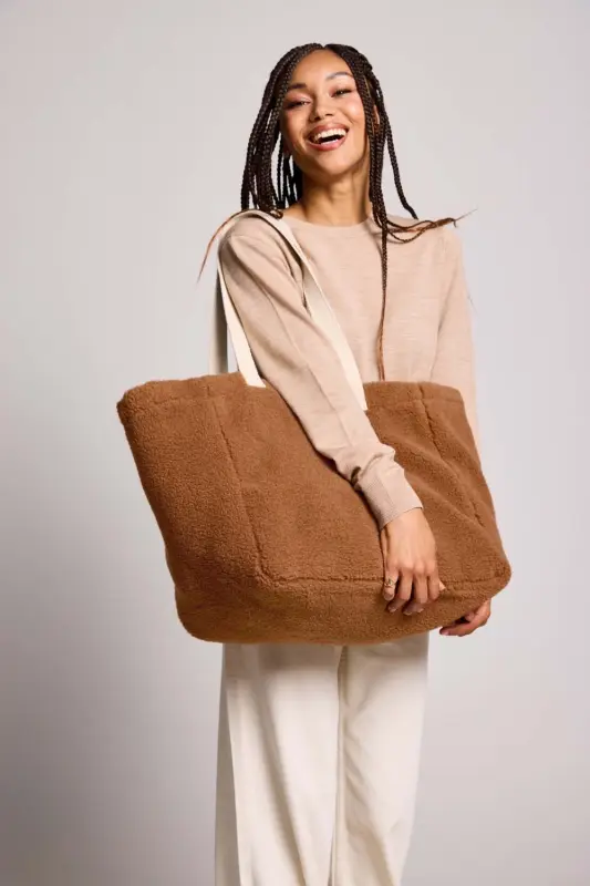 Torba shopper Hindbag CLOUDE Teddy - camel