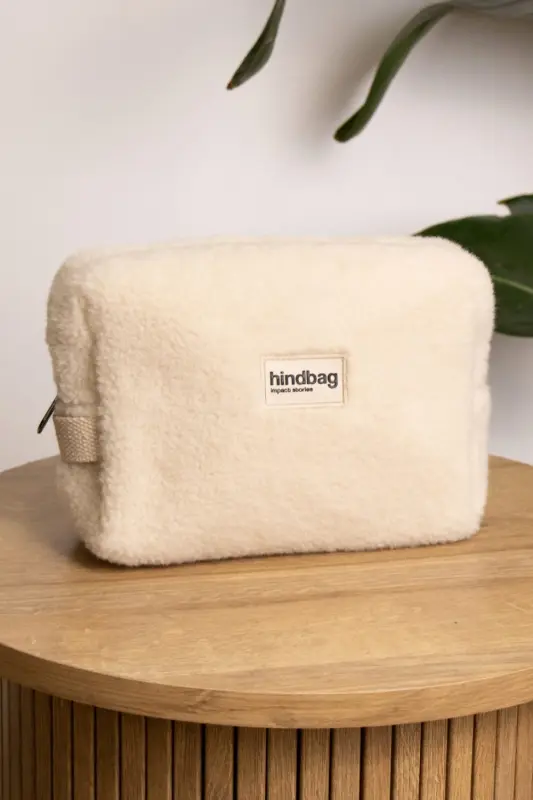 Kosmetyczka Hindbag LEON Teddy - śmietanka