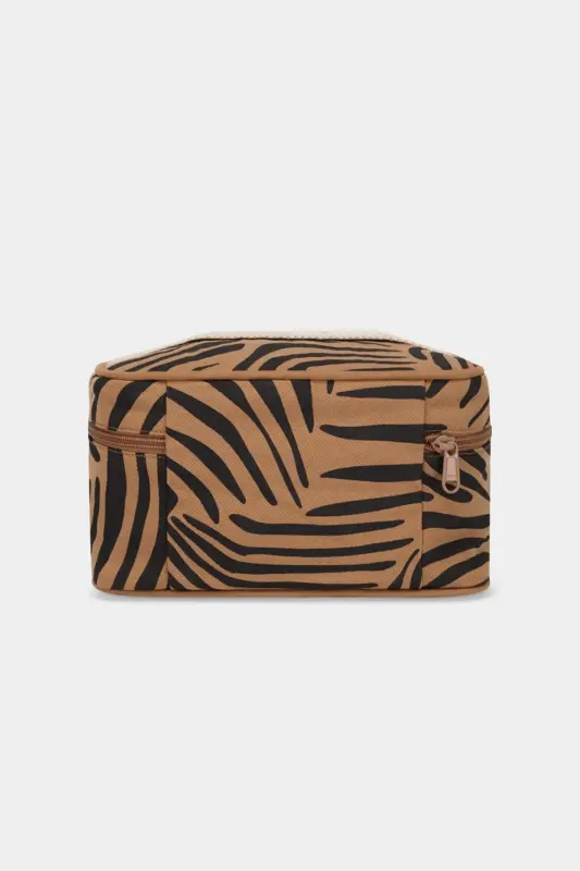 Kosmetyczka kuferek Hindbag GASPARD - zebra cynamon