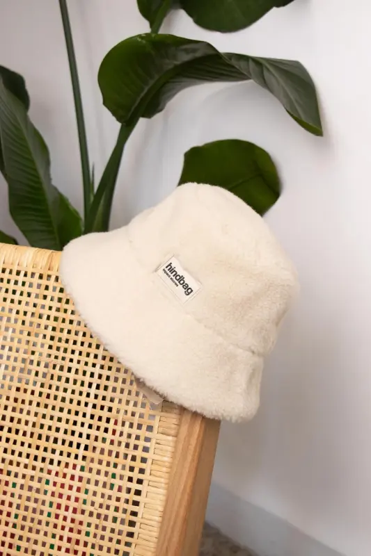 Kapelusz bucket hat Hindbag BOB Teddy - śmietanka