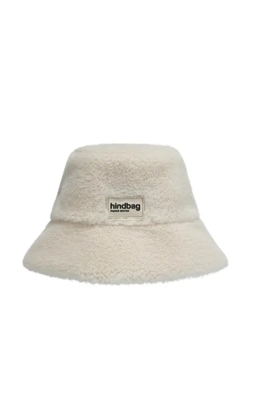 Kapelusz bucket hat Hindbag BOB Teddy - śmietanka