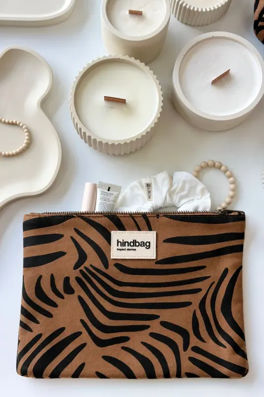Kosmetyczka Hindbag EMA - zebra cynamon