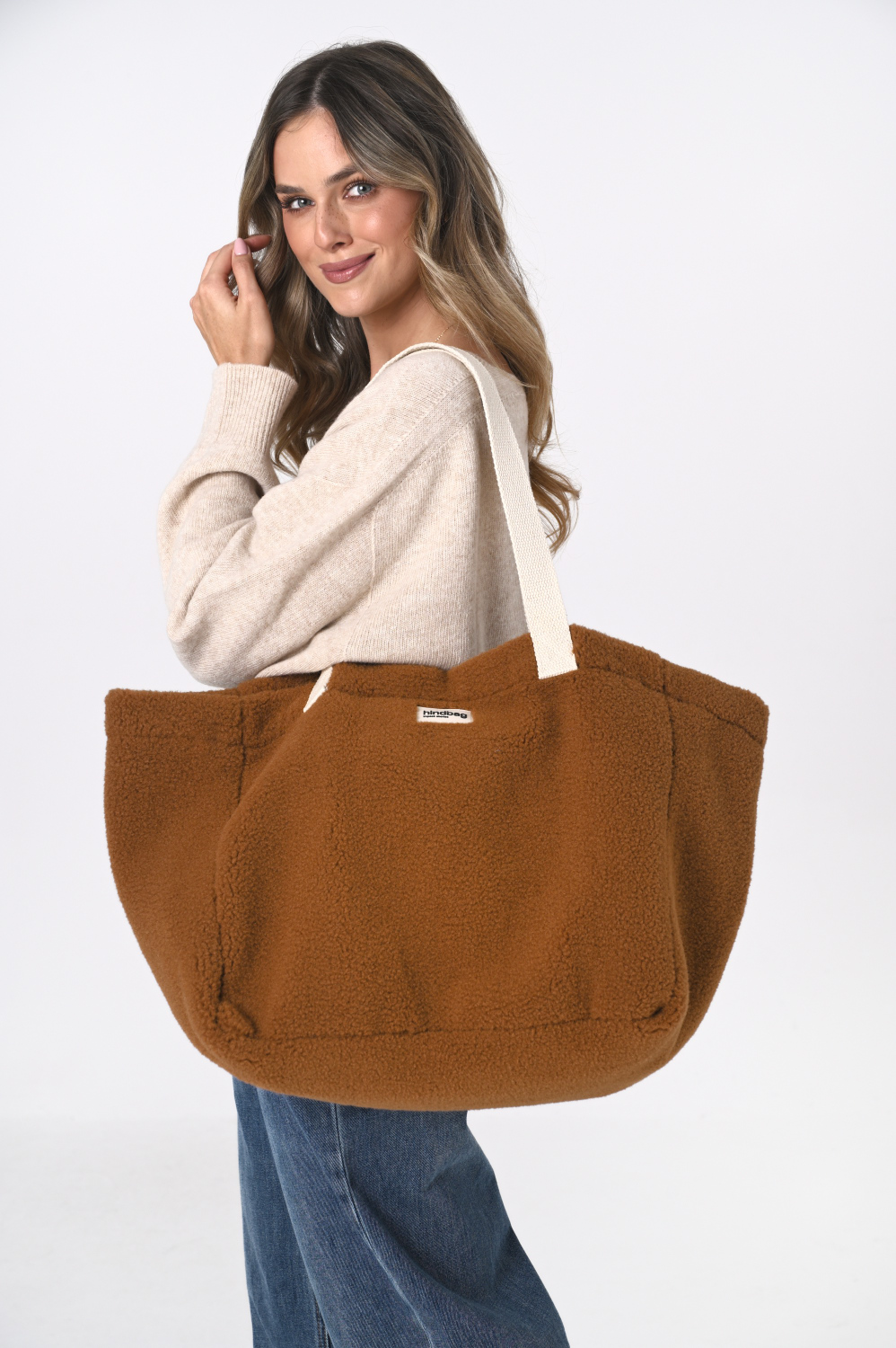 Torba shopper Hindbag CLOUDE Teddy - camel