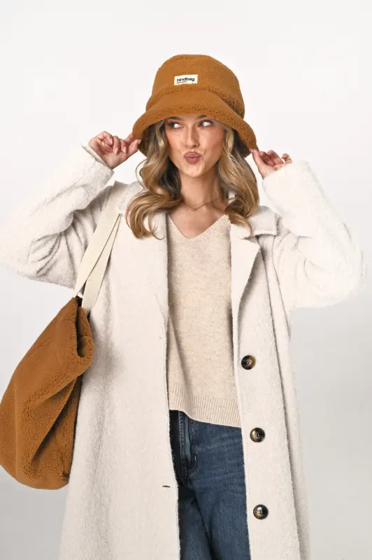 Kapelusz bucket hat Hindbag BOB Teddy - camel