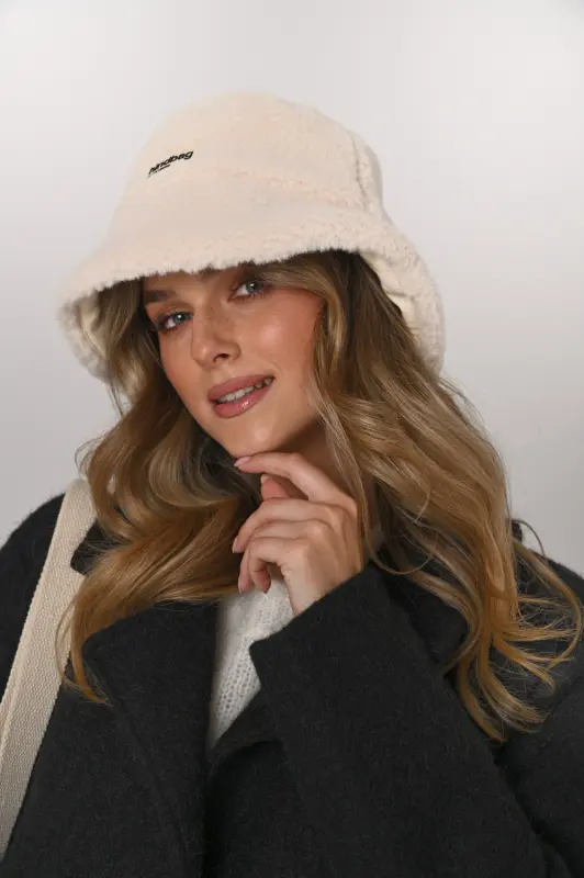 Kapelusz bucket hat Hindbag BOB Teddy - śmietanka
