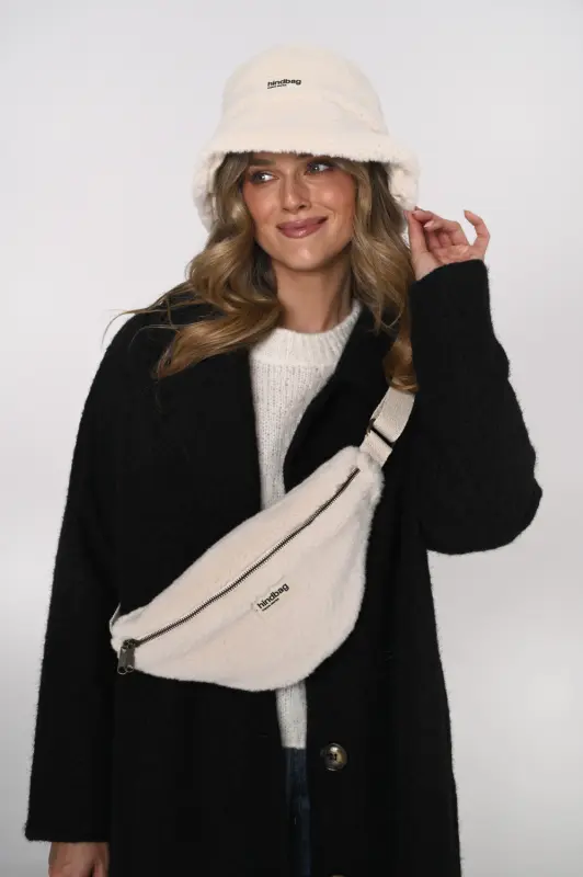 Kapelusz bucket hat Hindbag BOB Teddy - śmietanka
