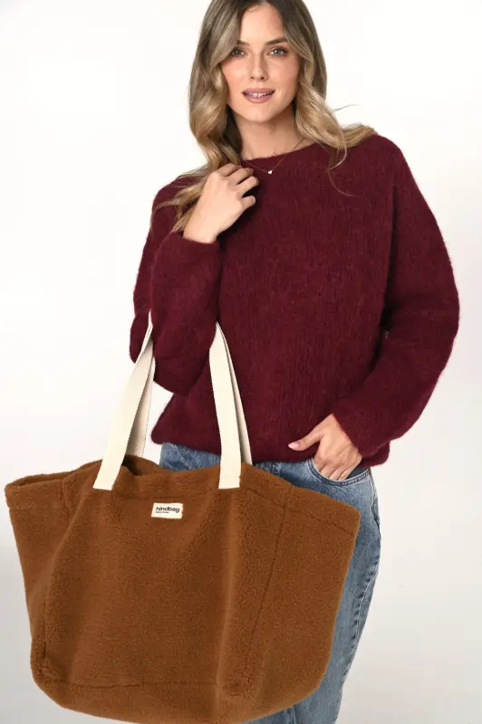 Wełniany sweter MARGO - bordo
