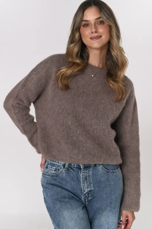 Wełniany sweter MARGO - cappucino