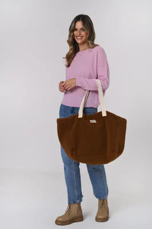 Sweter MILA 100% wełna merino – różowy